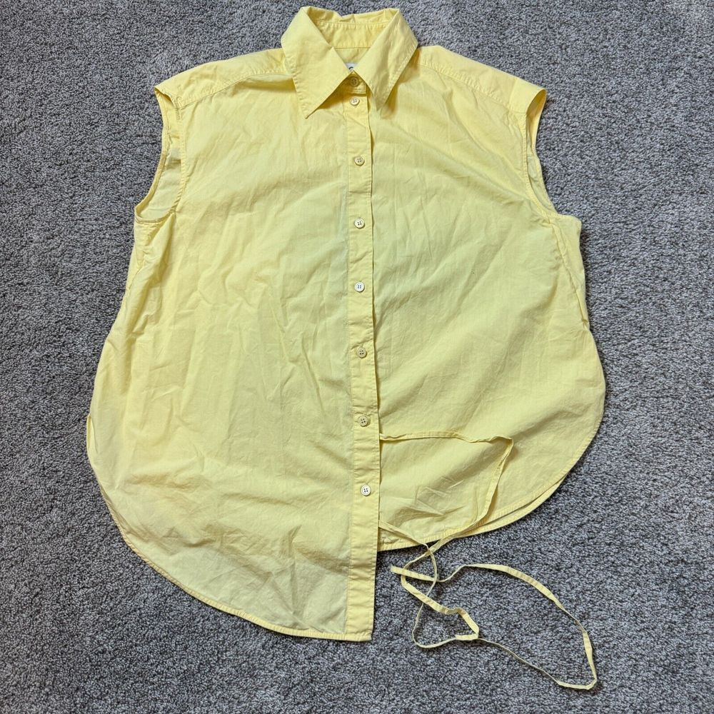 COS‎ Oversized Sleeveless Wrap Shirt Sz US2 Yellow